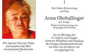 Anna Ohrhallinger